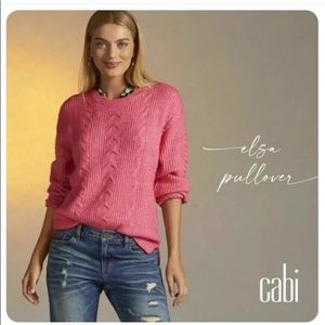 Cabi Elsa pullover crewneck sweater pink 4245 XL